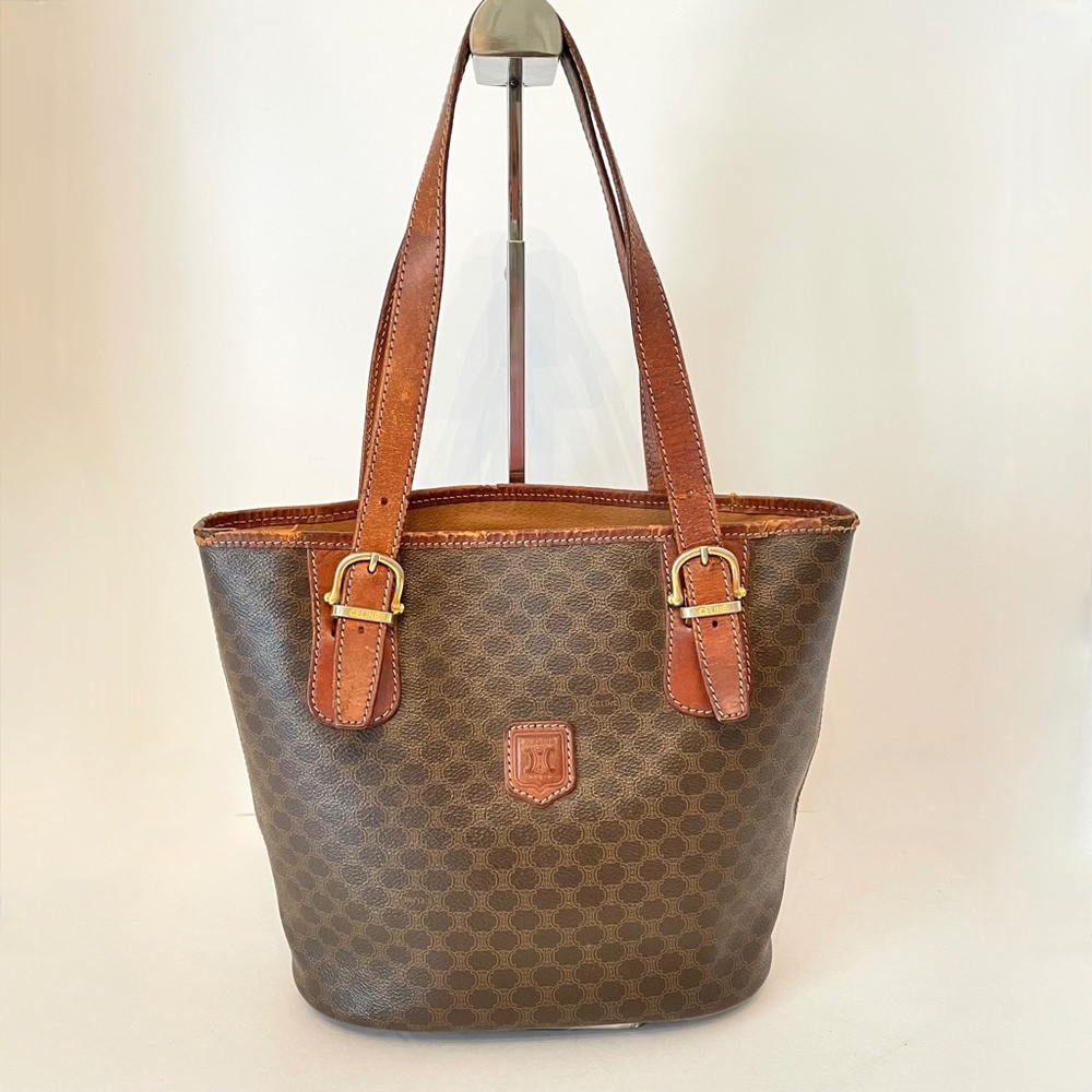 Celine Macadam Triomphe Shoulder Tote Vintage